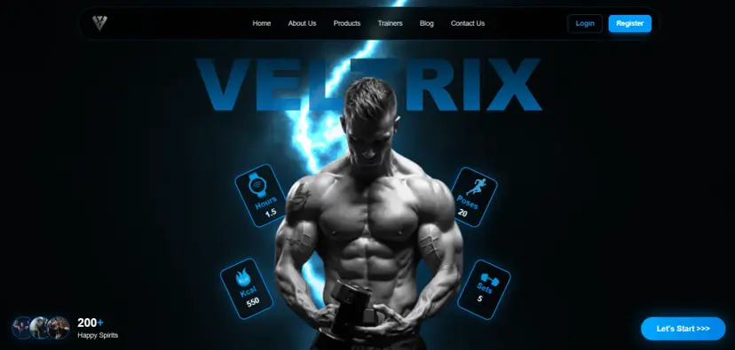 Veltrix Gym - Complete Gym Management System - Full Stack project built with Next.js, React by Amit Mishra